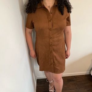 Brown buttoned Dress